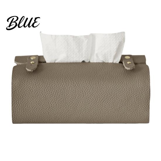 Household Tissue Box Faux Leather Box Minimalist Napkin Holder for Living Bedroom Container Room Desk Decorative Dispenser Cover Facial Tissues