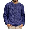 Fashionable Casual Round Neck Pullover Long Sleeved Men's Knitted Sweater