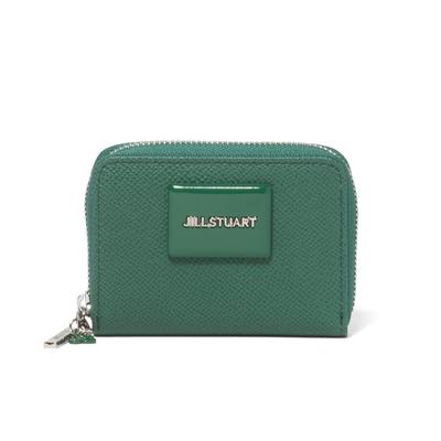 Melty Vivid Plate Slim Coin Purse JSLW4BC1 Green Biscuit Brooch Compact Wallet Card Case Women's Ladies Accessory Gift Japan