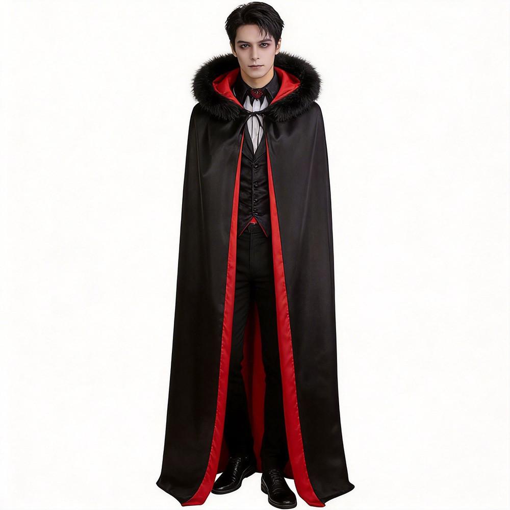 Mantello da Vampiro Volturi di Twilight per Cosplay e Halloween in Tessuto di Poliestere per Adulti