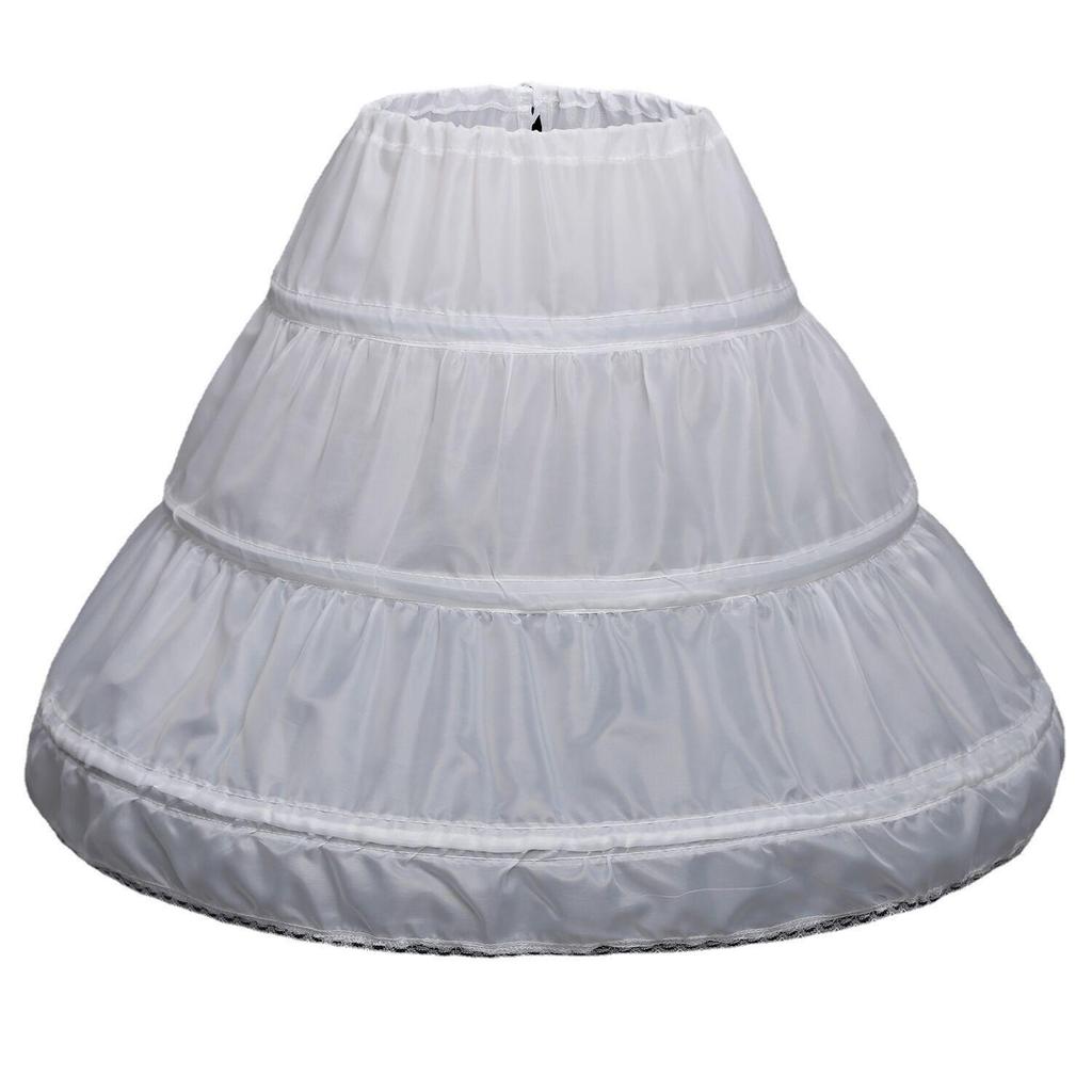 Girls' Princess Dress Crinoline: Puffy Evening & Wedding Skirt with Soft Steel Fishbone