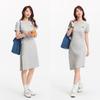 Semir Women's Slimming Knot Slit T-Shirt Dress