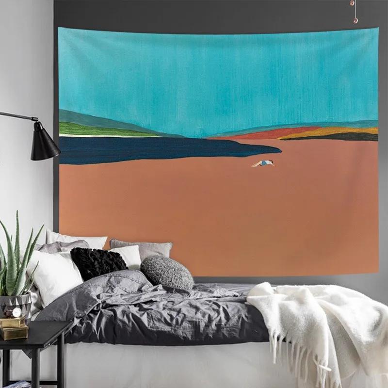 

Простой художественный фон Гобелен Украшение стены для дома Гобелен Спальня Гостиная Гобелен 100x75cm