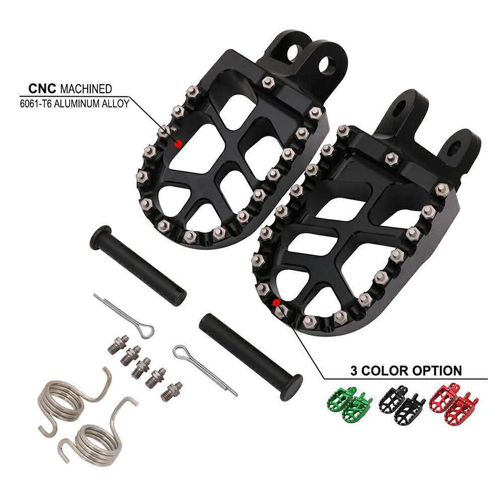CNC Aluminum Foot Pegs for XR250/400/600R, KLX250 Off-Road Motorcycles