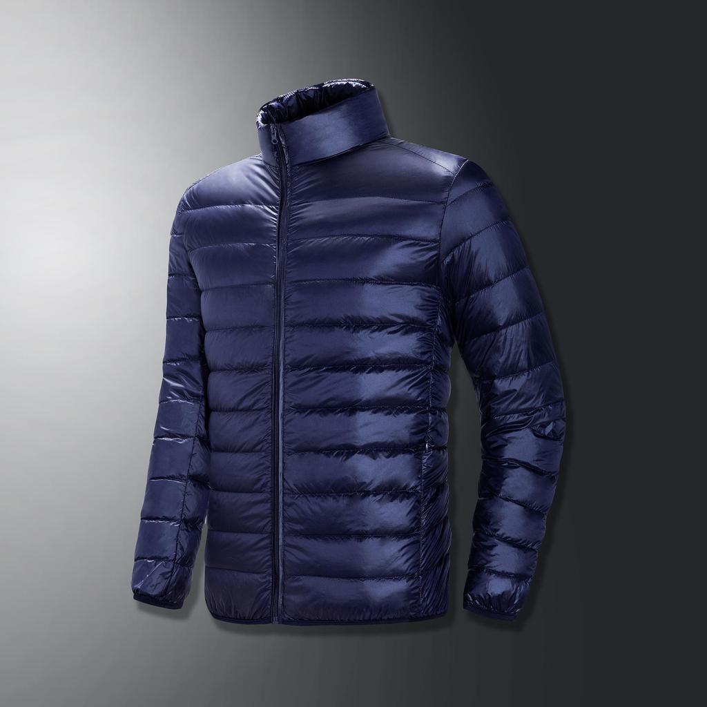 [Limited Time] Men's Stand Collar Lightweight Down Jacket - White Velvet, Sports Casual, Large Size