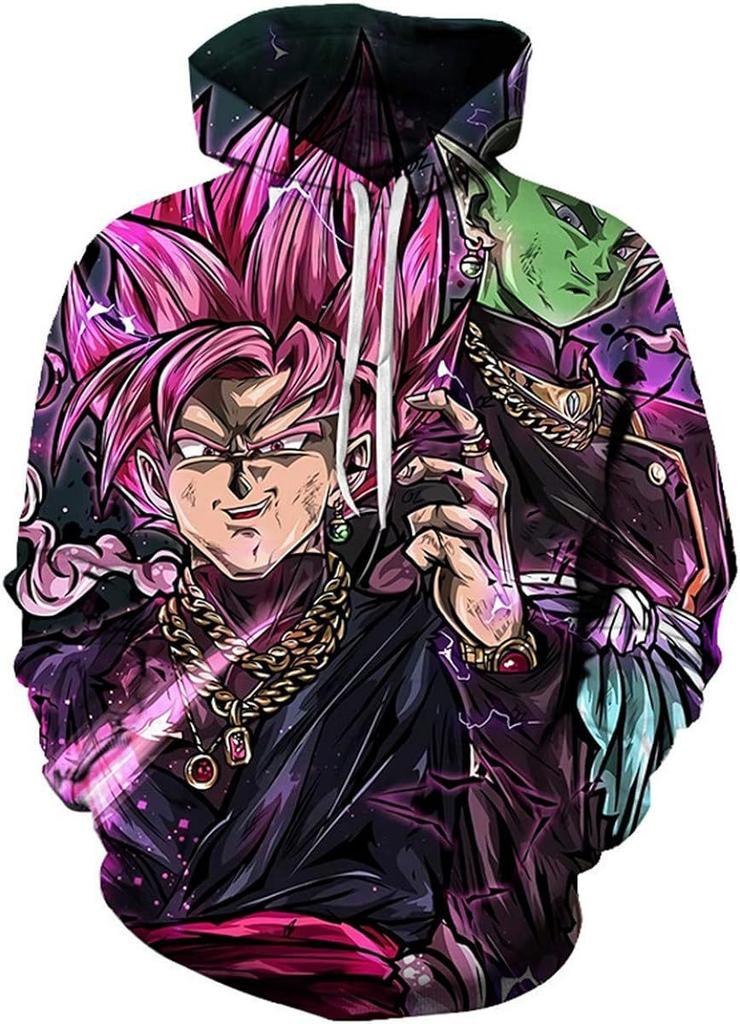Spring And Autumn Casual Animation Sweater Dragon Ball 3D Digital Printing Hooded Pullover Sweater