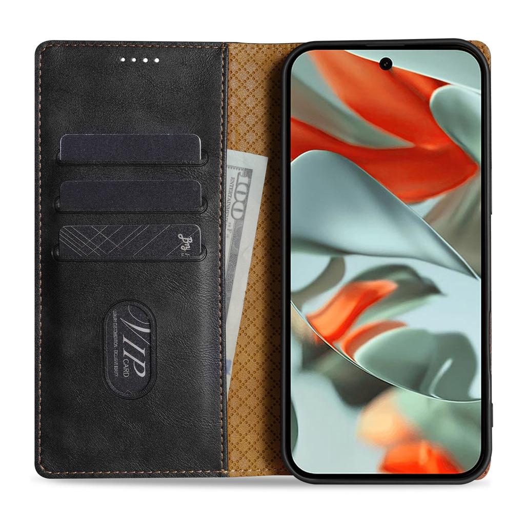 N.BEKUS CSJ-001 For Google Pixel 9 Pro XL Stand Case PU Leather Wallet Phone Cover