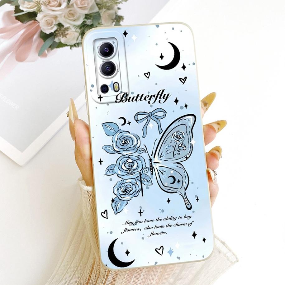 Case For Vivo Y52 Y72 5G Cover V2041 Popular Flower Soft Silicone Lens Protective Phone Shell For VivoY52 VivoY72 IQOO Z3 Bumper