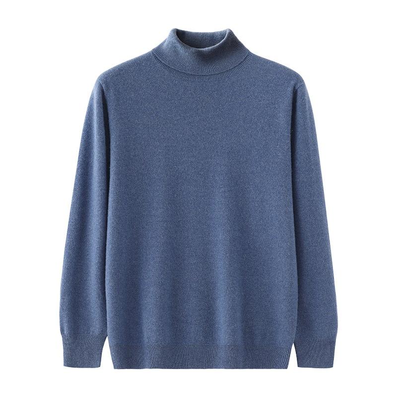 Cashmere Sweater Turtleneck Pullover Thickened Sweater Youth with Warm Cashmere Men Inside
