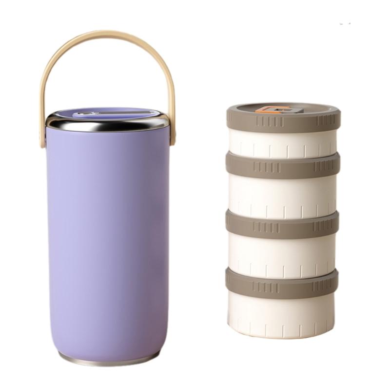 Bentos Lunch Box Large Capacity Stainless Steel Leak Proof Insulated Food Container with Stackable Compartment