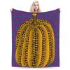 Yayoi Kusama Tokyo 1998 Exhibition Blanket Cover Polka RIP Fleece Throw Blankets Home Couch Printed Soft Warm Bedspreads
