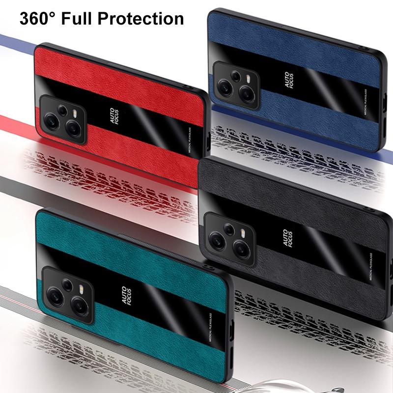 Ring Holder Leather Case For Xiaomi Redmi Note 12 Pro Plus Cover Luxury Magnetic Silicone Phone Case For Redmi Note 12 Turbo 5G