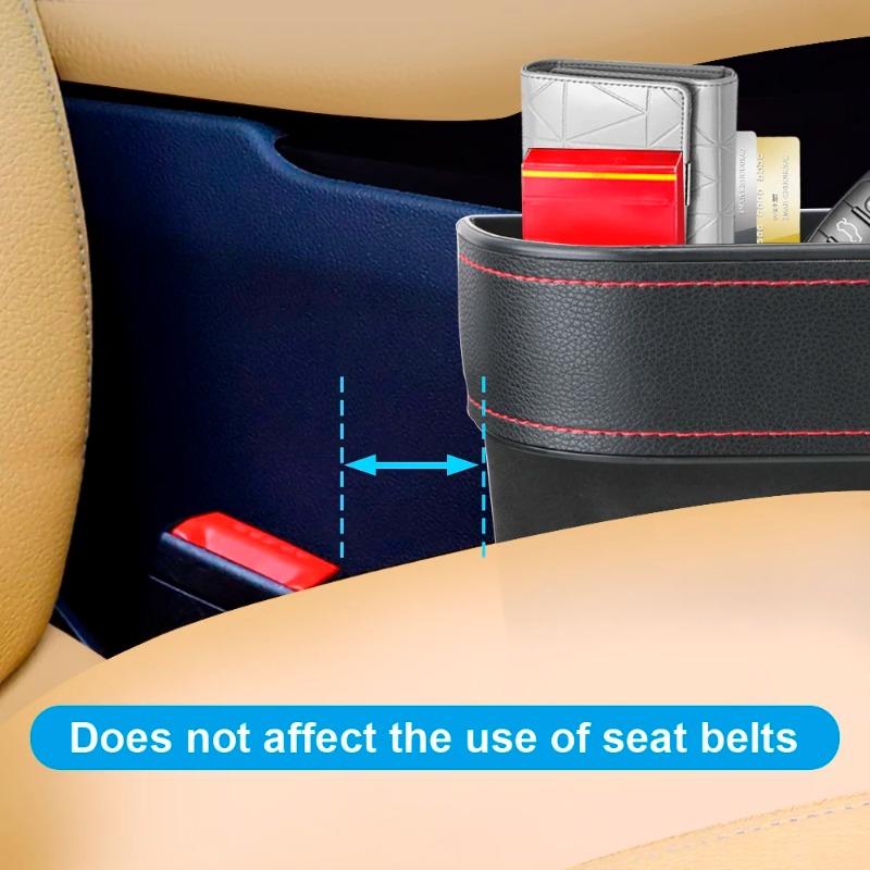 Leather Car Seat Gap Organizer Multifunctional Storage Box Pocket Catcher Cup Phone Bottle Holder Auto Interior Accessories