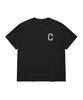 COVERNAT Slub Crack C Logo T-Shirt Charcoal