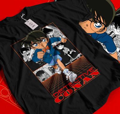 T-shirt Detective Conan Maglietta Edogawa Maglietta Shinichi Vermouth Gin Maglietta Ragazza Regalo 100