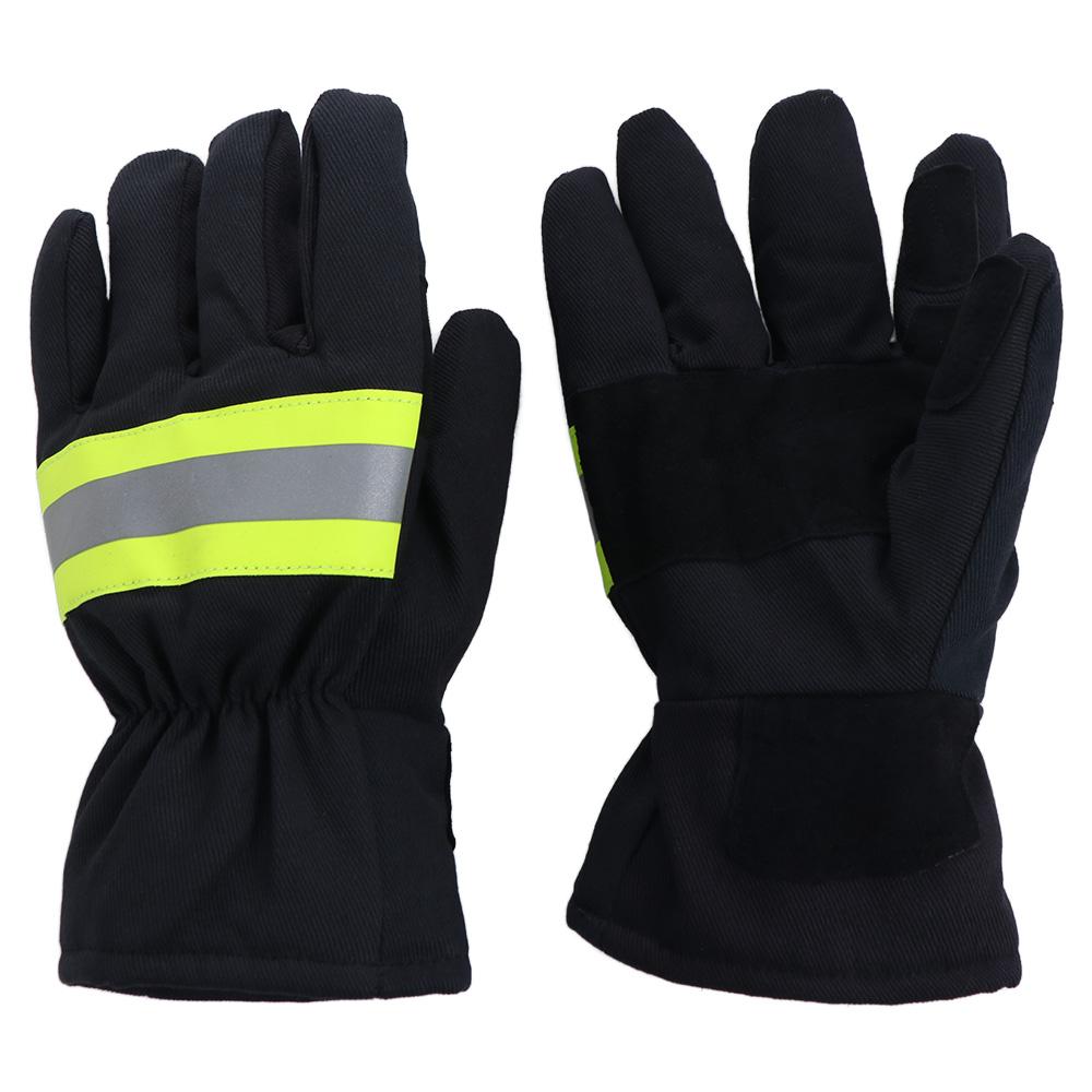 Fire Proof Fireman Gloves Heat Proof Flame-retardant Welding Heat Proof Gloves Waterproof Reflective Strap Anti-fire Gloves