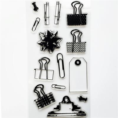 1pc Retro Stamp Transparent Silicone Seal Aircraft Tower Building Clear Stamps Office Supplies Stamps DIY Student Stationery