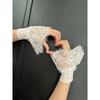 DIY Detachable Lace Hollow Out Short Fake Sleeve Mesh Decorative Elastic Wristband Removable Extension Horn Cuff