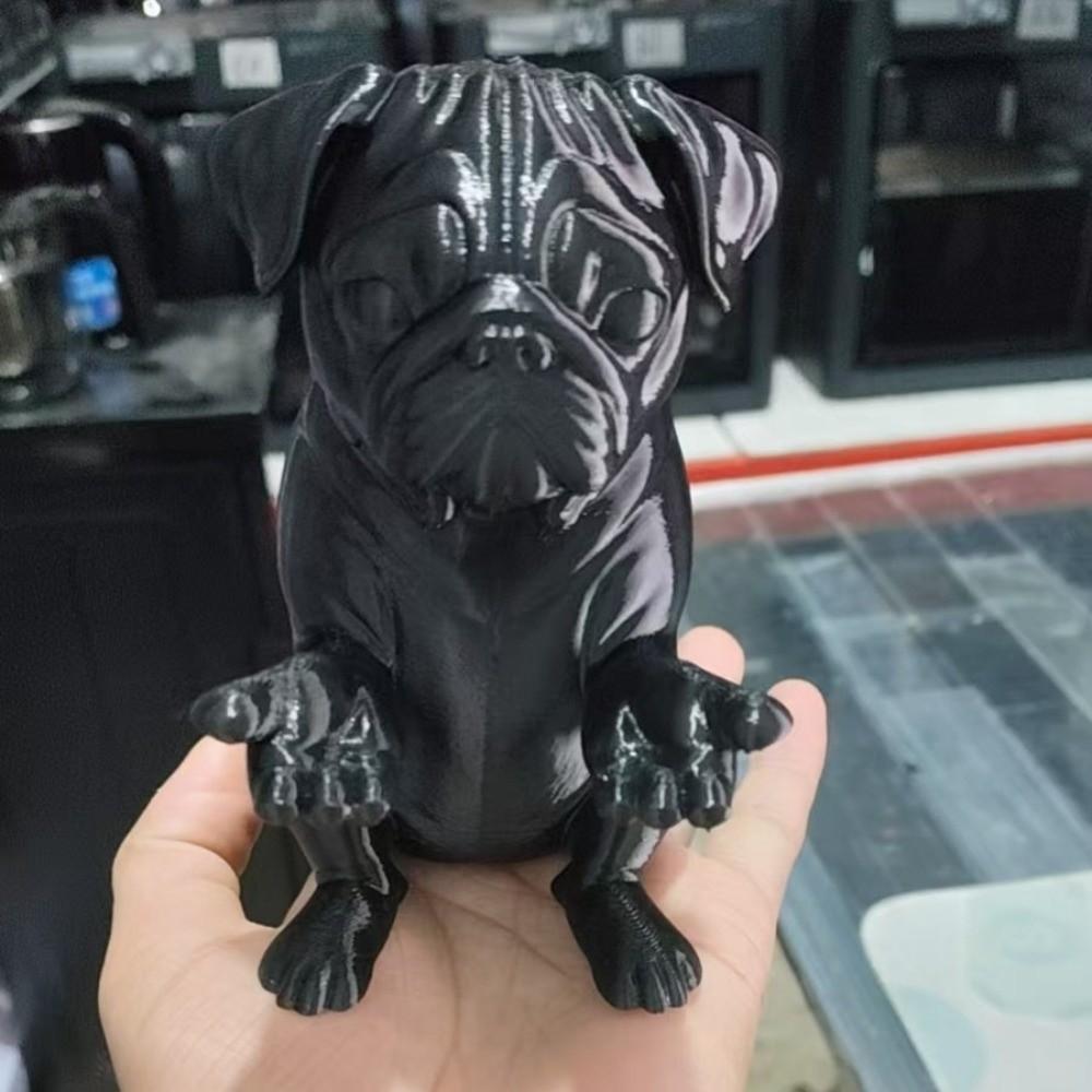 Black Color Pug Pen Holder Zen Style Desk Accessory New Statue Sculpture Gift