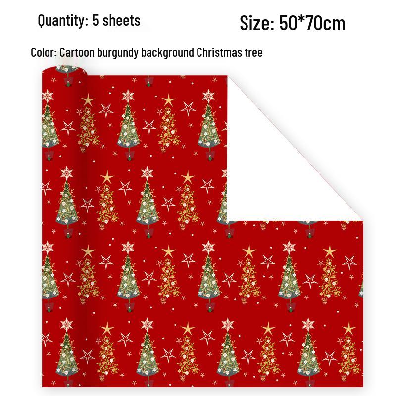 Children's Christmas Toy Wrapping Paper with Cartoon Gift Boxes and Handmade Paper Shoe Box for Holiday Celebrations