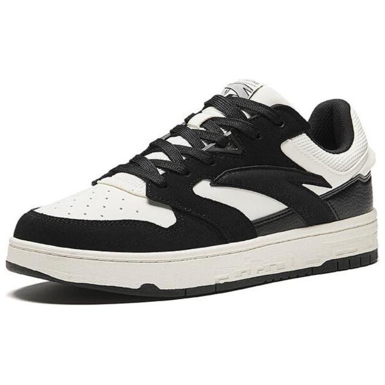 New Anta Anti Slip Wear Resistant Skateboard Shoes Men's Black White 112418051-2
