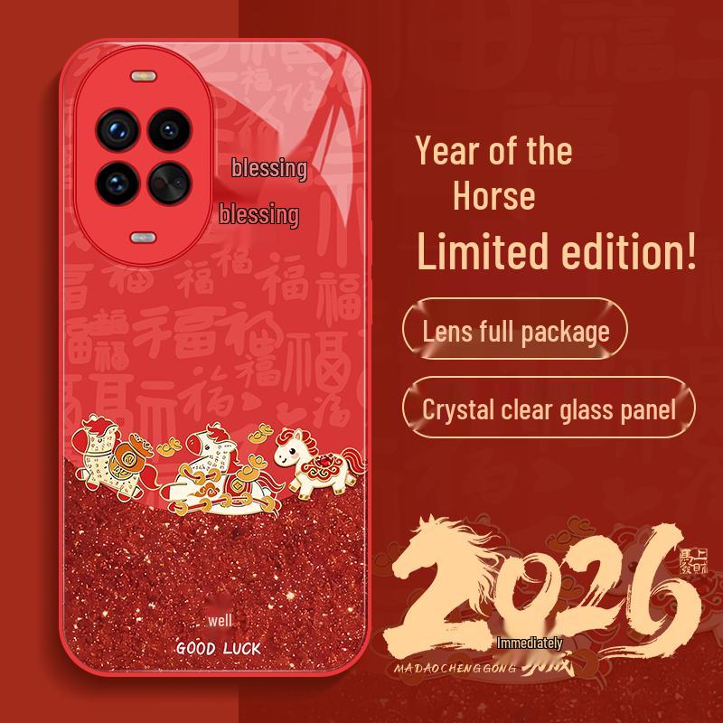 Huawei Nova14 Pro Auspicious Red New Year Full Coverage Case