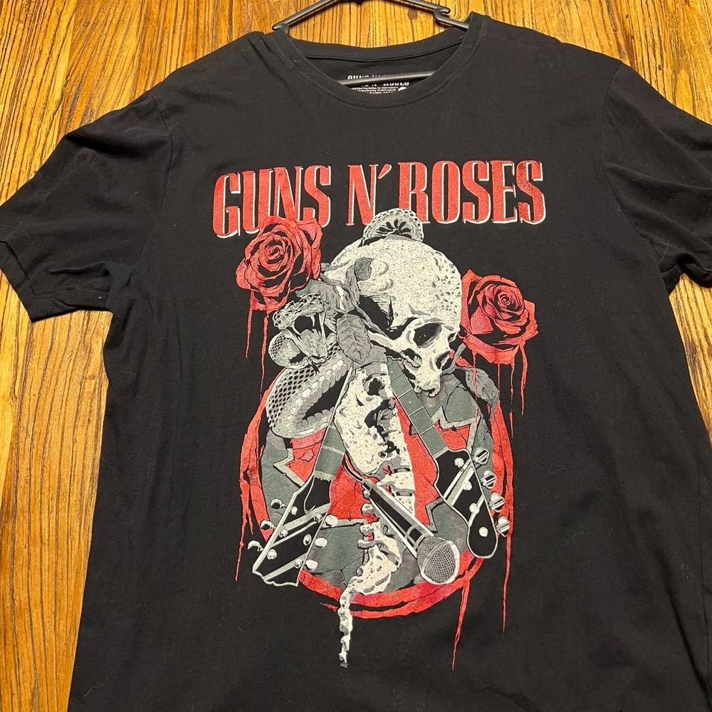 Guns N Roses Рок-тур футболка с коротким рукавом черного цвета классическая футболка KV41687 Унисекс футболка S