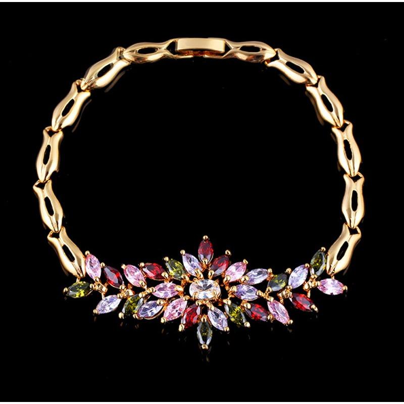 Bingling Flower Zircon Dinner Bracelet Aaa Zircon Flash Temperament Jewelry, Bracelet, Women