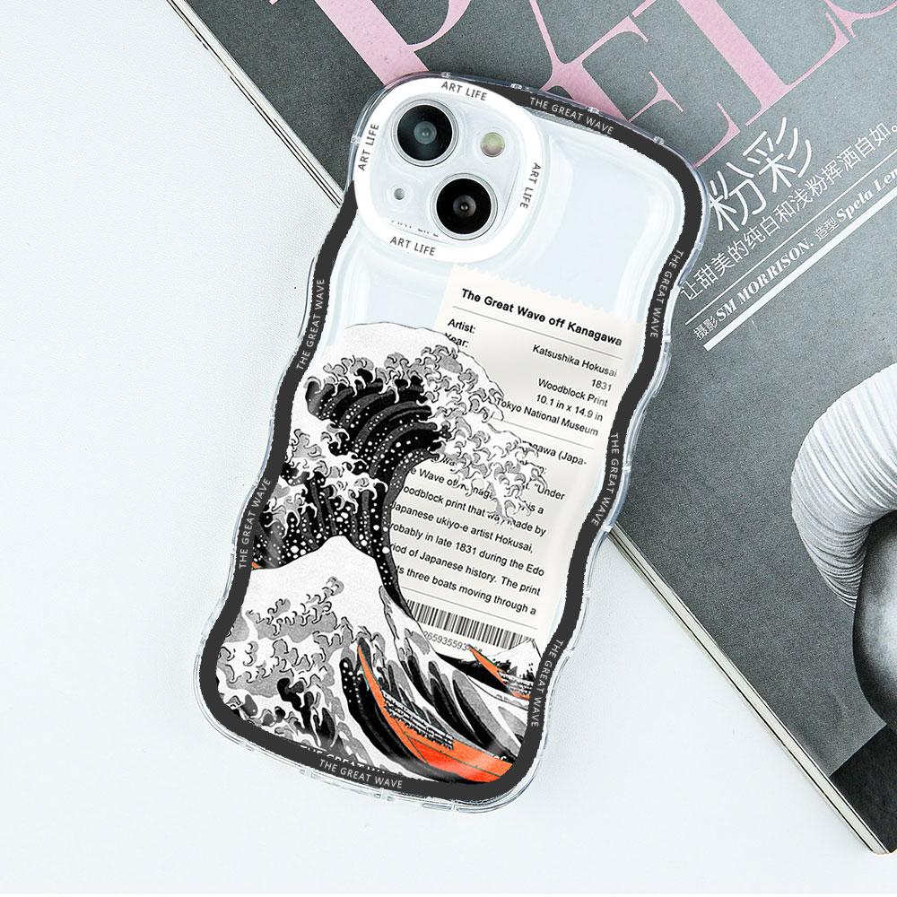 Fashion Japan The Great Wave Off Kanagawa Clear Phone Case For IPhone 13 12 11 14 Pro MAX XS X Mini XR 7 8 Plus Cover Art Fundas