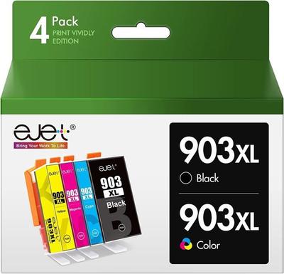Ink Cartridge 903XL - CHOUMICHA - Compatible HP - Pack of 4 - 2600 Pages - Multicolor