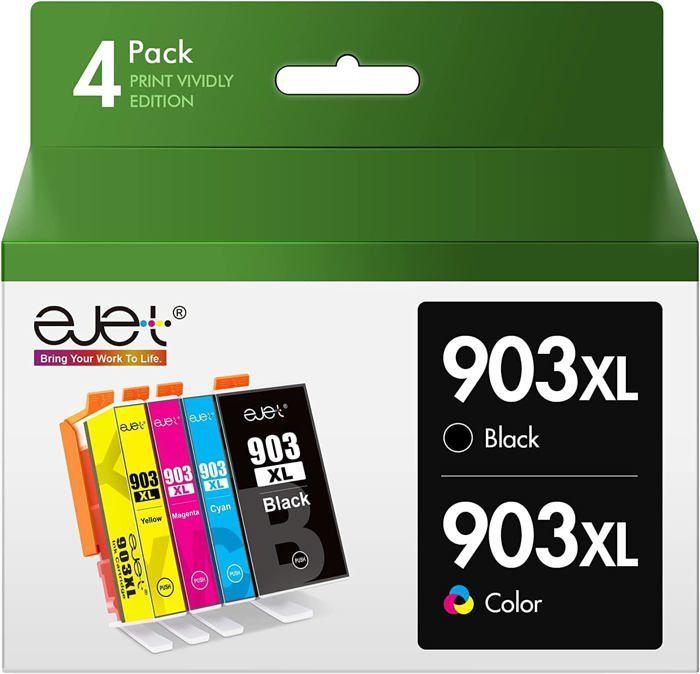 Tintenpatrone 903XL - CHOUMICHA - Kompatibel mit HP - 4er-Pack - 2600 Seiten - Mehrfarbig