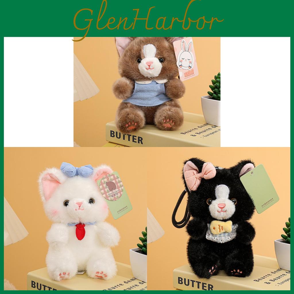 Momo Family Plush Keychain Cute Cartoon Cat With Butterfly Bow For Girls And Teens