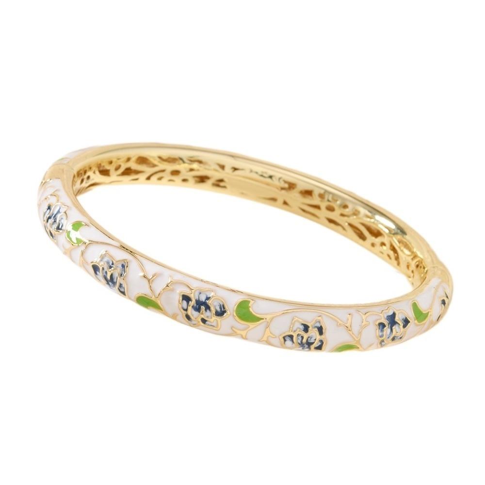 Traditional Chinese Peony Flower Bangle Peony Floral Women s Hand Bracelet Ladies StyleH
