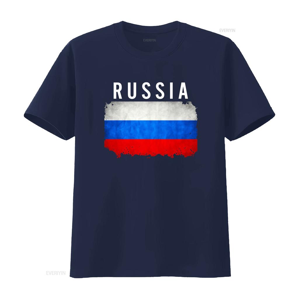 Russia Flag T Shirt Russian Unique Design for Patriotic Fashion vintage Washed Versatile Breathable graphic designer clothes