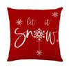 Christmas Pillow Cover Home Decor Letter-printed Linen Cushion Cover Sofa Pillow Cover