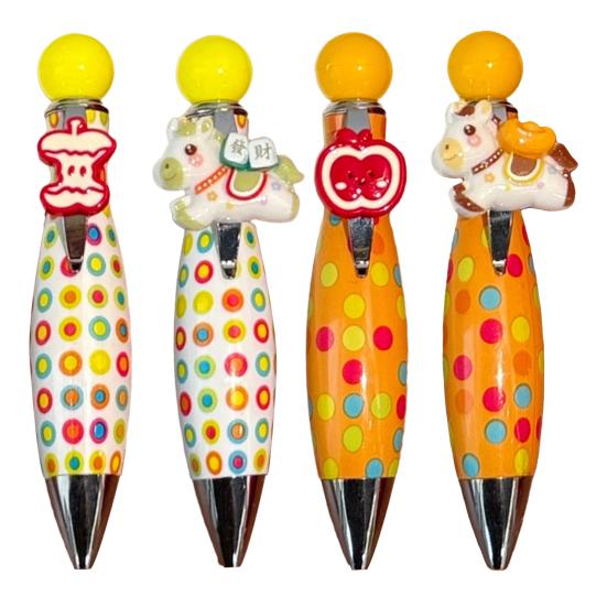 Creative Ballpoint Pen Smooth Writing Twisting Bowling Ball Pen Dopamine Vibrant