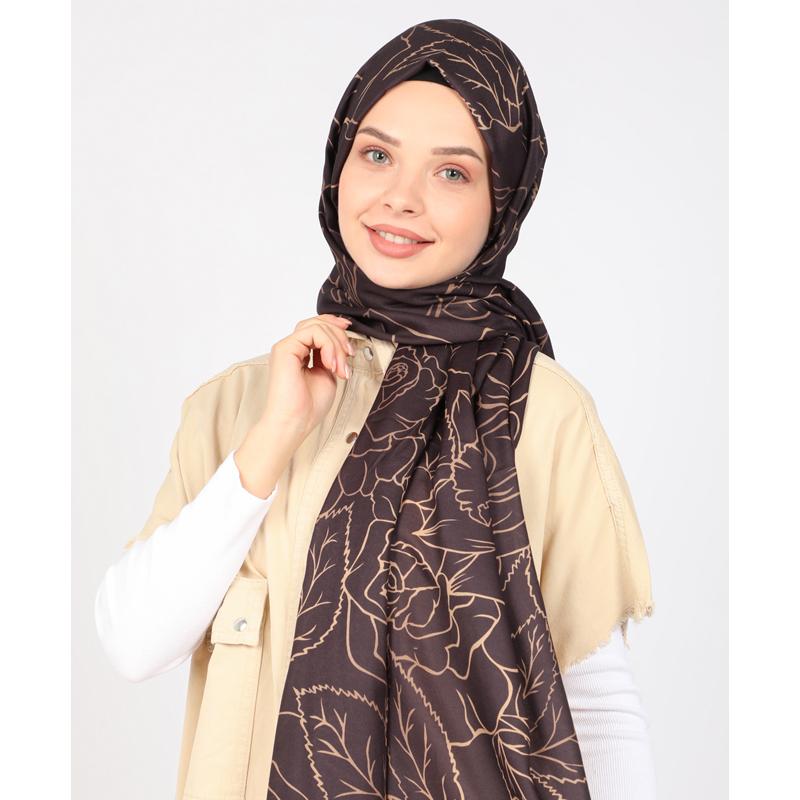 

Шаль ShantuQ Rose Pattern из мягкого твила, черный/золотой