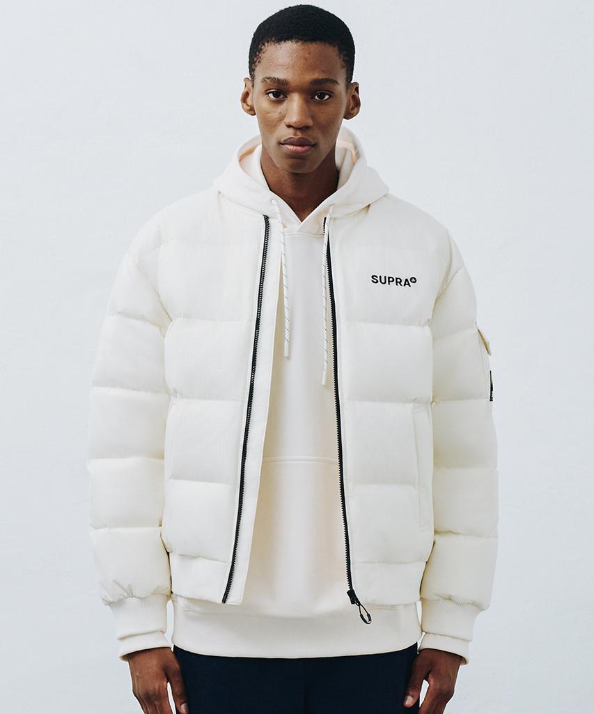 Supra Ripstop Nylon Short Down Jacket (Ivory)