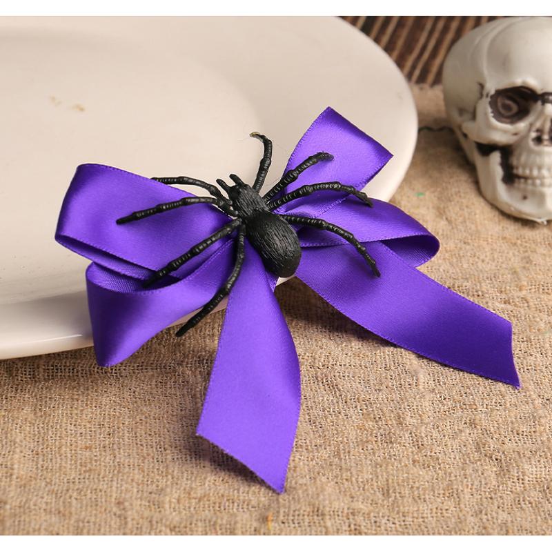 Spider Bow Hair Clip Personalized Side Clip Funny Fashionable Bow Hairpin Accessories For Halloween Party Festival
