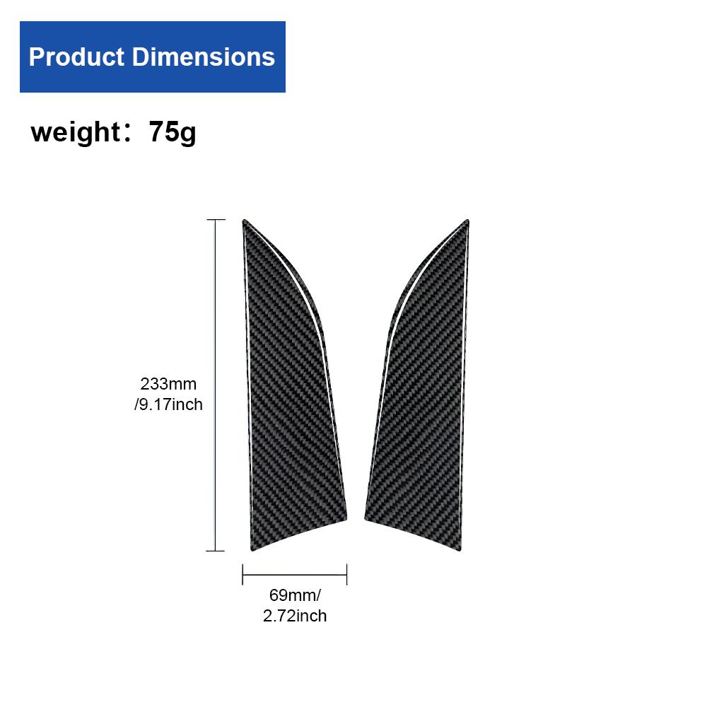 For Toyota Sienna 2015-2016-2017-2018-2020 Carbon Fiber Car Front A-pillar panel Sticker Trim Film Accessories