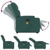 Vidaxl Lift Recliner Massage Chair, Electric, Reclining, Green