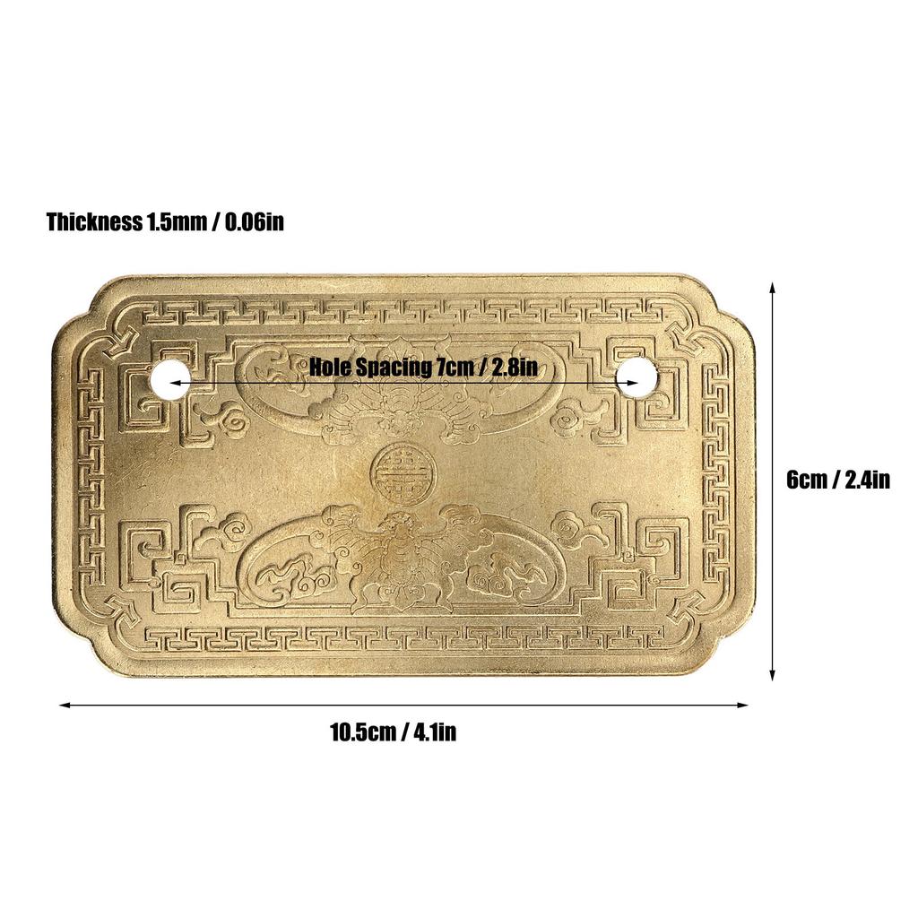 Antiker Schubladengriff Viereckiger Fledermausgriff Antiker Chinesischer Retro Schubladengriffe mit 2 Schrauben für Schranktüren