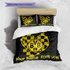 Custom Name BVB Bedding,Quilt Set Quilt Cover Pillowcase Home Birthday Gift(1 * Duvet Cover + 2 * Pillowcase, Without Core) -HE41