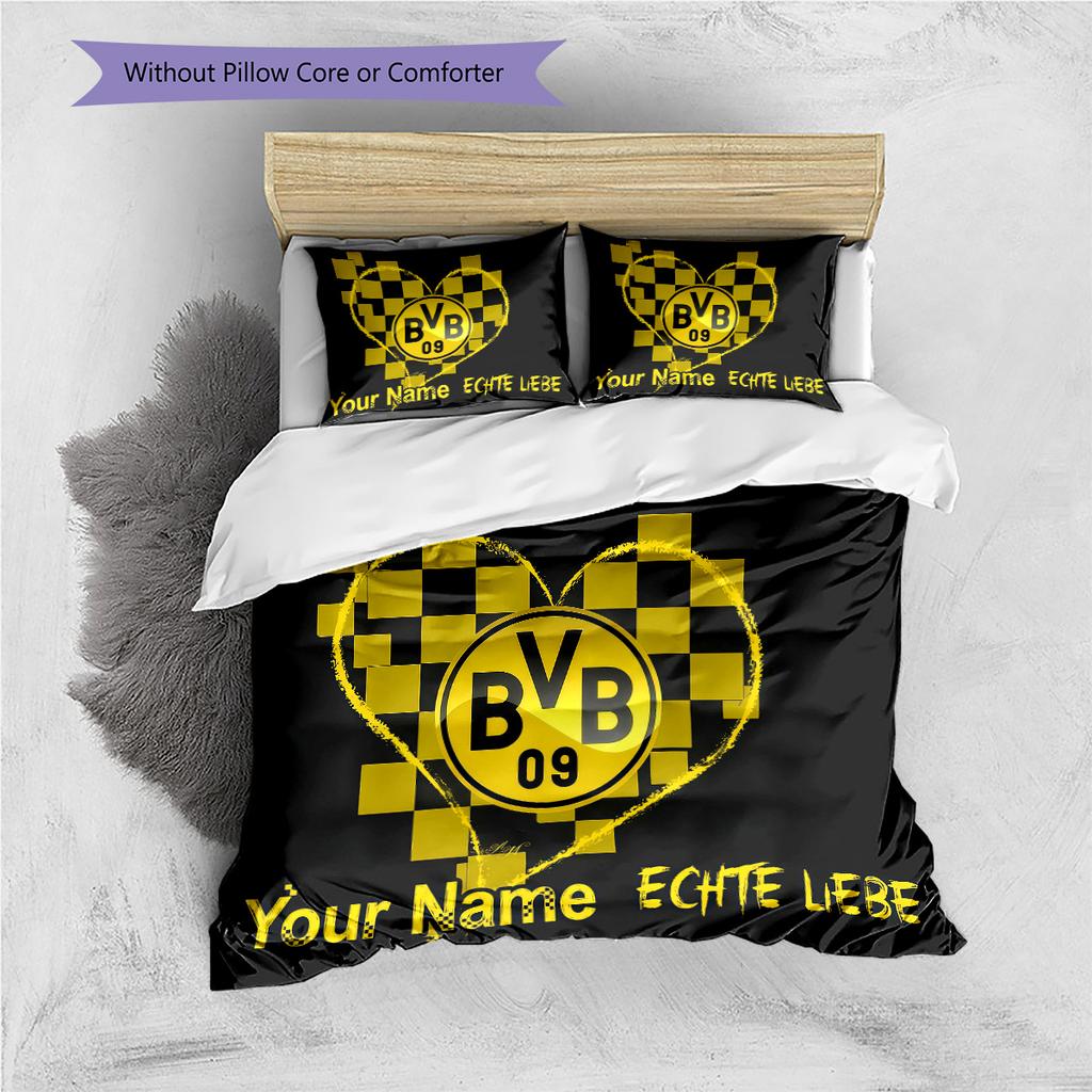Custom Name BVB Bedding,Quilt Set Quilt Cover Pillowcase Home Birthday Gift(1 * Duvet Cover + 2 * Pillowcase, Without Core) -HE41