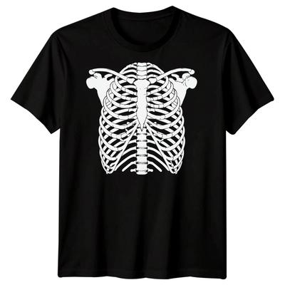 Skelett Revben Halloween Revben Ben Skräck Läskig Rolig Herr T-shirts Topp