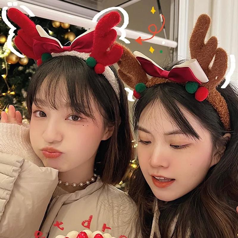 Merry Christmas Hair Clip Cute Deer Headband Christmas Party Favor Supplies Navidad Supplies New Year 2026 Party Gifts