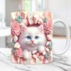 3D Kitten Cat Hole In Wall Ceramic Coffee Mug Tea Mug Gift Mug