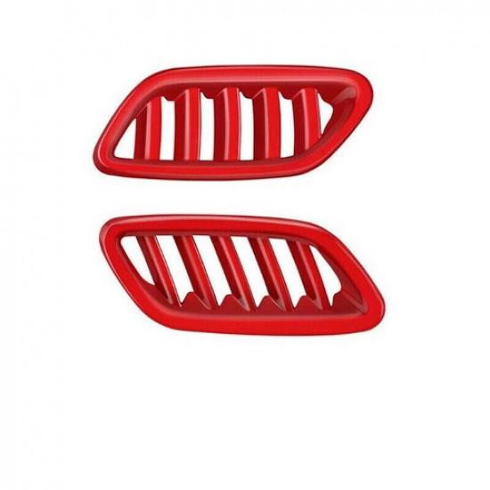 2x Red  for Hyundai Kona 2024-2025 Center Console Air Outlet Panel Cover Trim
