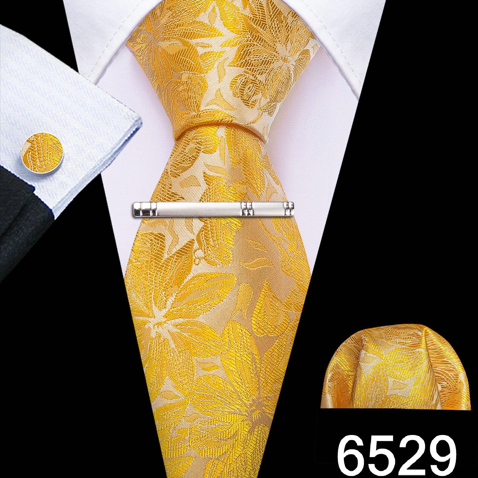 

Галстук-запонка с узором пейсли, набор носовых запонок для мужчин, шелковые галстуки Barry.Wang N-6529