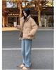 Women's Autumn and Winter Coat Hooded Short Solid Color Loose Thickened Windproof Women's Jacket